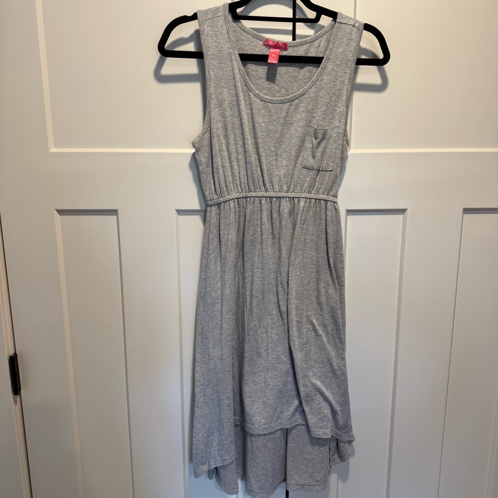 Gray Sleeveless Kids Dress Size Medium